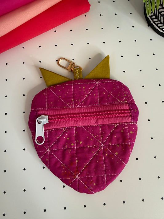 Strawberry Coin Purse (wine)